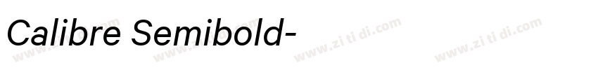 Calibre Semibold字体转换
